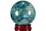 Bright Blue Apatite Sphere - Madagascar #100318-1